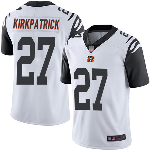 Cincinnati Bengals Limited White Men Dre Kirkpatrick Jersey NFL Footballl 27 Rush Vapor Untouchable